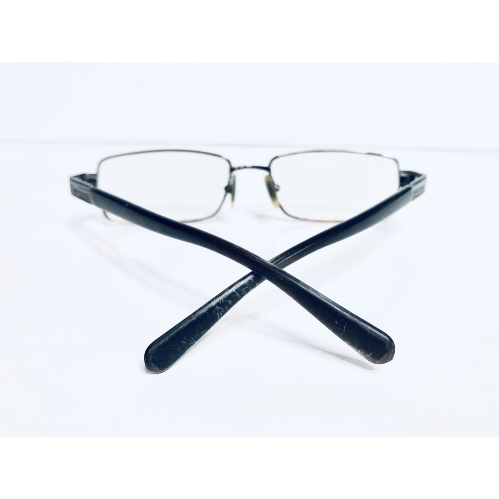 Versace Silver Metal Rectangular Glasses w Tortoise Temples Italy MOD 53 16 135 - Picture 5 of 11